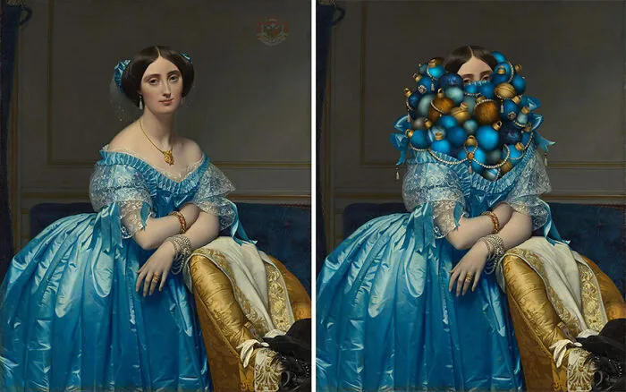 Hidden Ingres III, Photocollage 2023