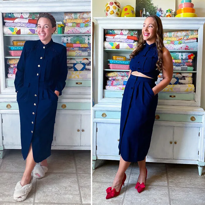This Woman Gives Thrifted Fashion A Stylish Upgrade, Here Are Her Latest Ones (26 New Pics)