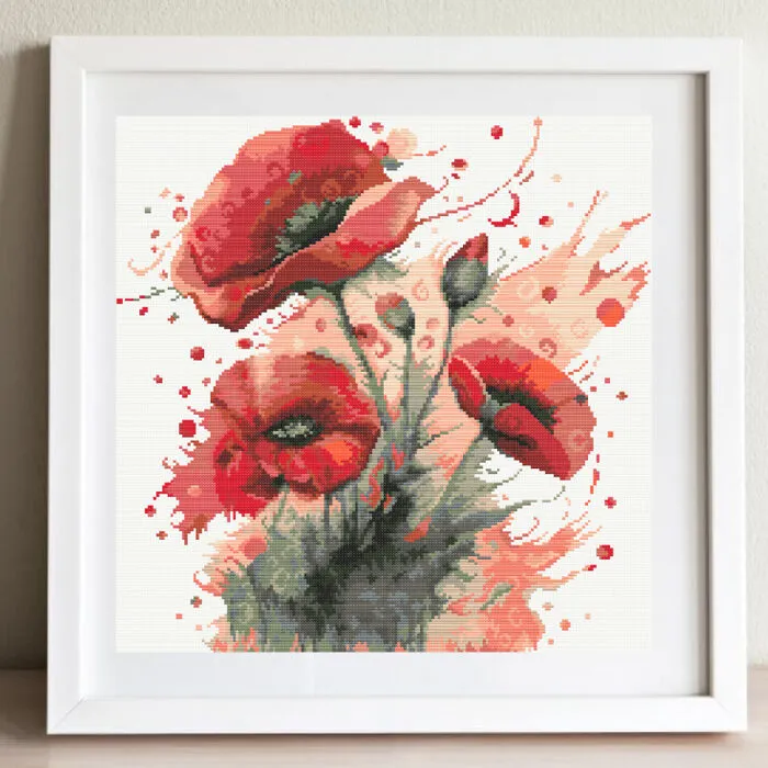 10 Of My Cross-Stitched Watercolor Paintings