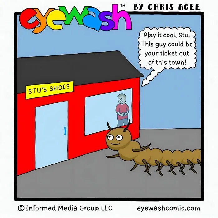 26 New Single-Panel Comics By Chris Agee Featuring Bold Art And Quick-Witted Punchlines