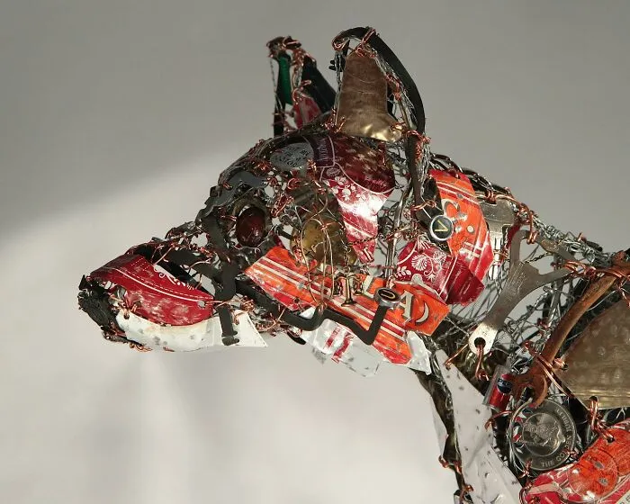 This Artist Repurposes Scrap Metal, Discarded Objects, And Textile Into Animal Sculptures (20 New Pics)