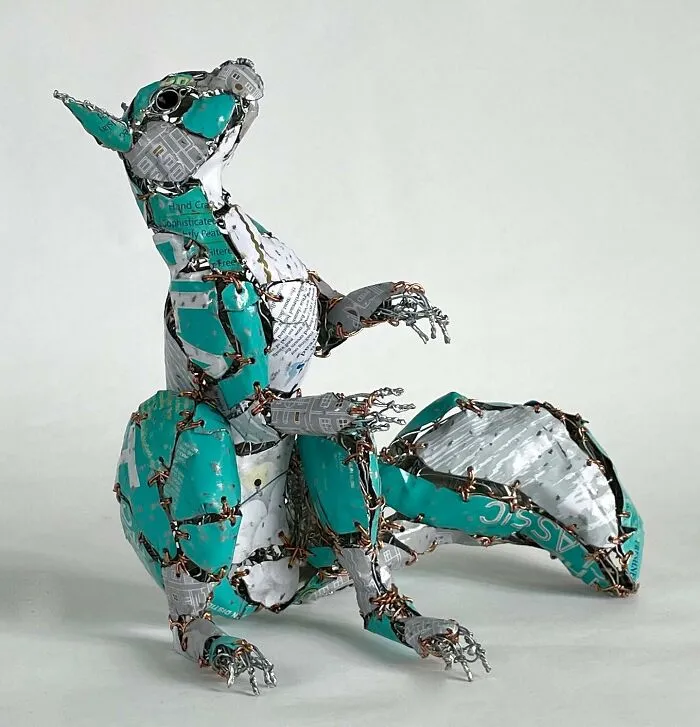 This Artist Repurposes Scrap Metal, Discarded Objects, And Textile Into Animal Sculptures (20 New Pics)