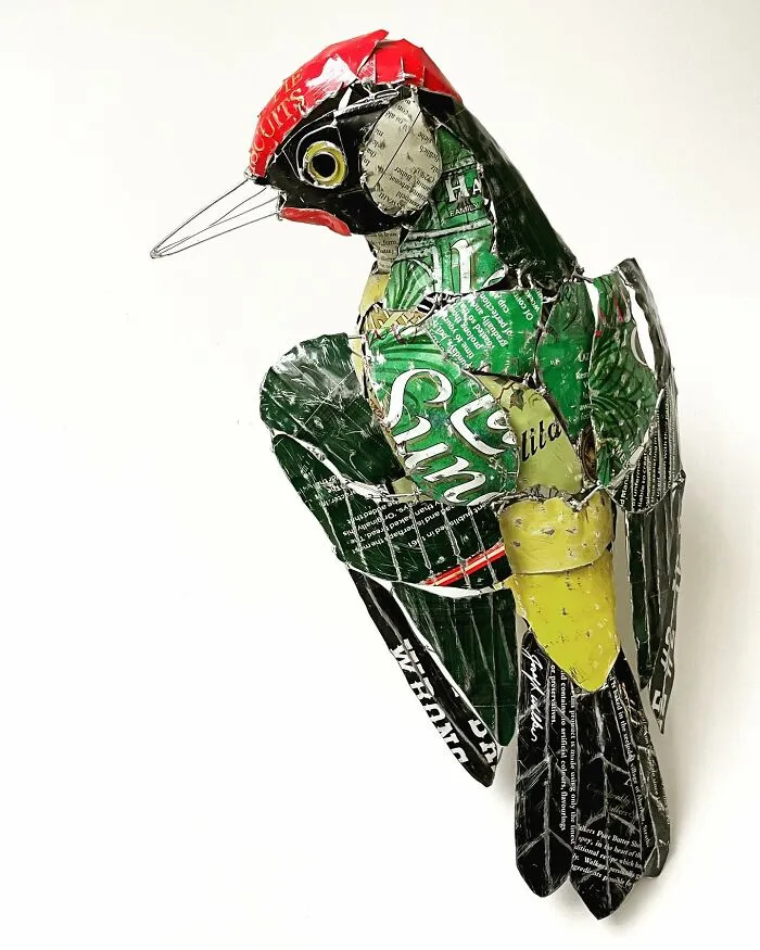 This Artist Repurposes Scrap Metal, Discarded Objects, And Textile Into Animal Sculptures (20 New Pics)