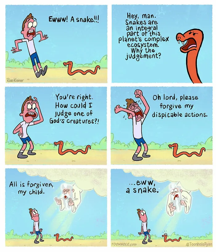 38 New Comics With Unpredictable Endings That Poke Fun At Our Society By This Artist