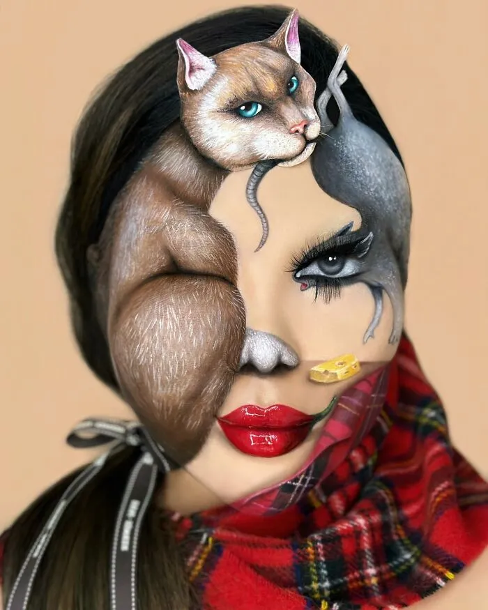 29 Incredible Makeup Illusions By This Artist That Might Make You Question Reality (New Pics)