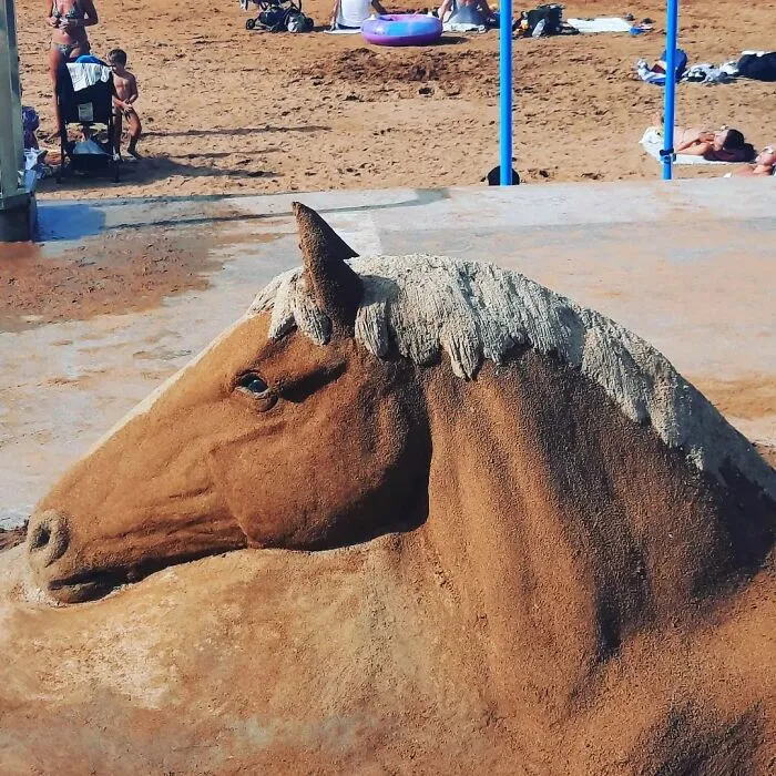 This Artist’s Sand Sculptures Are So Lifelike, They Might Fool You At First Glance (20 New Pics)