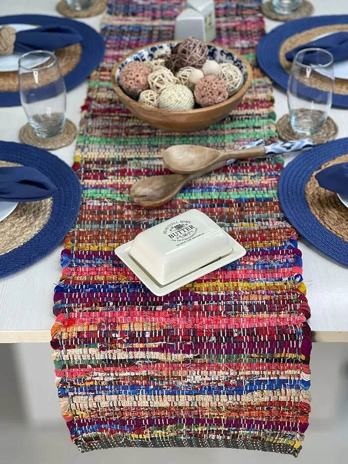    <a Style="Display:inline;" Href="Https://Www.amazon.com/Chardin-Home-Friendly-Rainbow-Colorful/Dp/B0d986twsv?crid=289rgqbsn5w51&dib=eyj2ijoimsj9.wcin-Xii-Jqtxg41fbgrsvwi-Eda5jssfzjpthzdnx8bspfao_4ltm4zjplorqdl8tejoem6zy2km4nedpcydxy6zschrjrg9xgx0m3g1d_wfmuvmdgdis_emlquyemivzjq97wc_pjkcksbxln5anboq-Fjv8ajkepo9frxuguyxntu252corcxqbhnf3pxzyrdflem5ntpx--Ttqeubocb7leo9qmbqzgqs-Xpgiyergb1a3zaoqm95cnu8mmagatwmwdnltf8e5_nodjogbbj64okkma4geempkypzws.mypfhzohi0wqkxbclat7pixy_jg_knvlqx3cgodcytw&dib_tag=se&keywords=sustainable%2bdecor&qid=1728306406&sprefix=sustainable%2bhome%2bdecor%2caps%2c293&sr=8-266&th=1&linkcode=ll1&tag=bpwolf-20&linkid=7d238088e741ed9140cb9b89032c5642&language=en_us&ref_=as_li_ss_tl" Target="_blank"><span Style="Font:inherit;color:#d74b1f;"> Chindi Runners </Span> Are Made From Waste Material, Keeping Landfills Emptier And Your Table Prettier