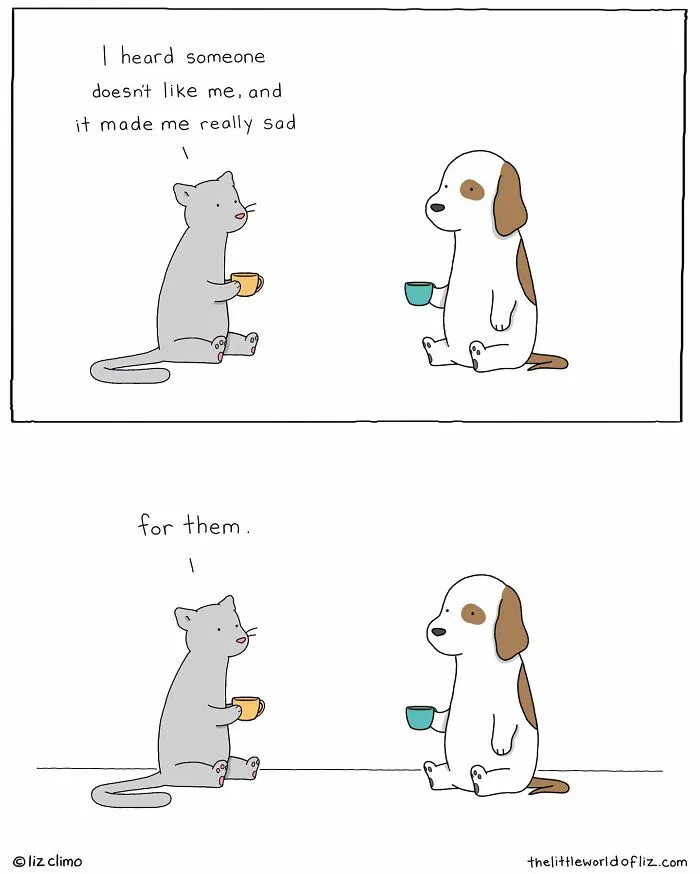 "The Simpsons" Animator Liz Climo Creates Humorous Comics Illustrating Cute Moments Of Talking Animals (30 New Pics)