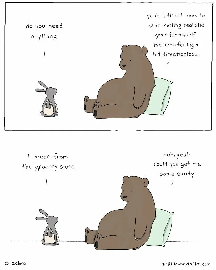"The Simpsons" Animator Liz Climo Creates Humorous Comics Illustrating Cute Moments Of Talking Animals (30 New Pics)
