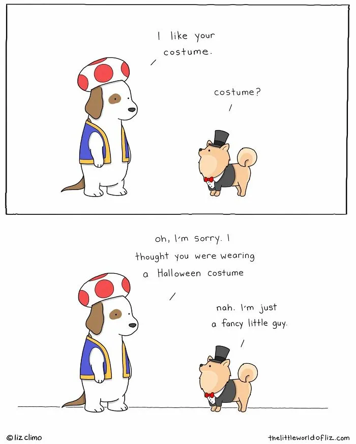 "The Simpsons" Animator Liz Climo Creates Humorous Comics Illustrating Cute Moments Of Talking Animals (30 New Pics)