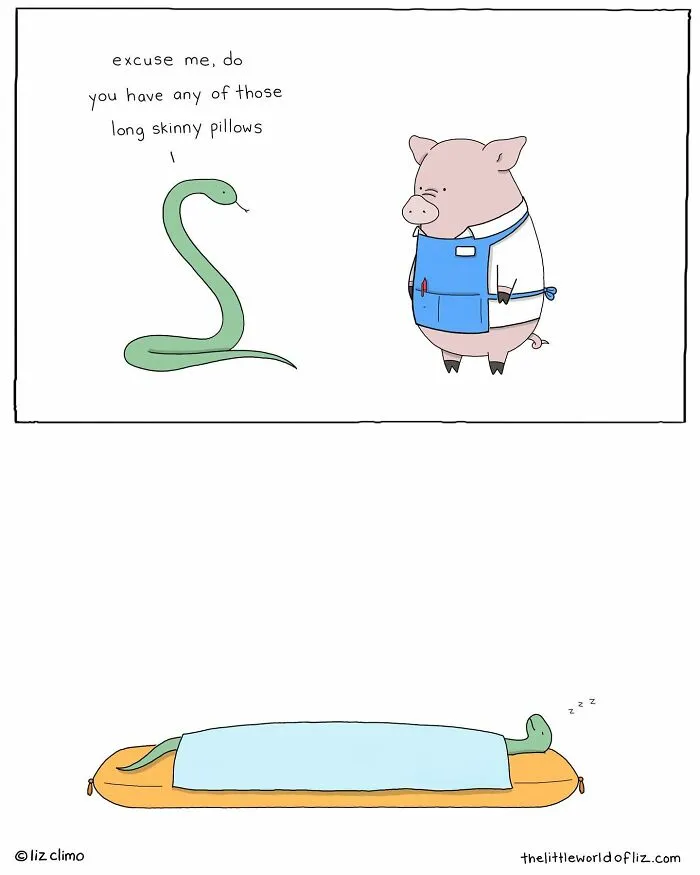 "The Simpsons" Animator Liz Climo Creates Humorous Comics Illustrating Cute Moments Of Talking Animals (30 New Pics)