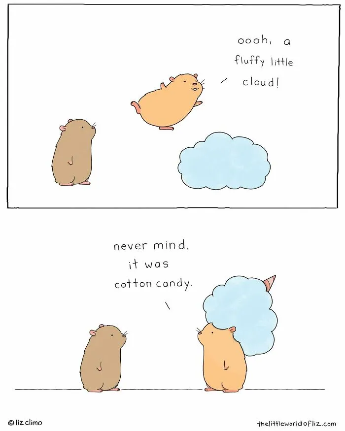 "The Simpsons" Animator Liz Climo Creates Humorous Comics Illustrating Cute Moments Of Talking Animals (30 New Pics)