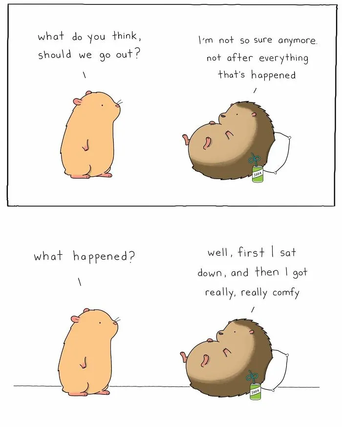 "The Simpsons" Animator Liz Climo Creates Humorous Comics Illustrating Cute Moments Of Talking Animals (30 New Pics)