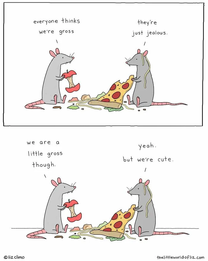 "The Simpsons" Animator Liz Climo Creates Humorous Comics Illustrating Cute Moments Of Talking Animals (30 New Pics)