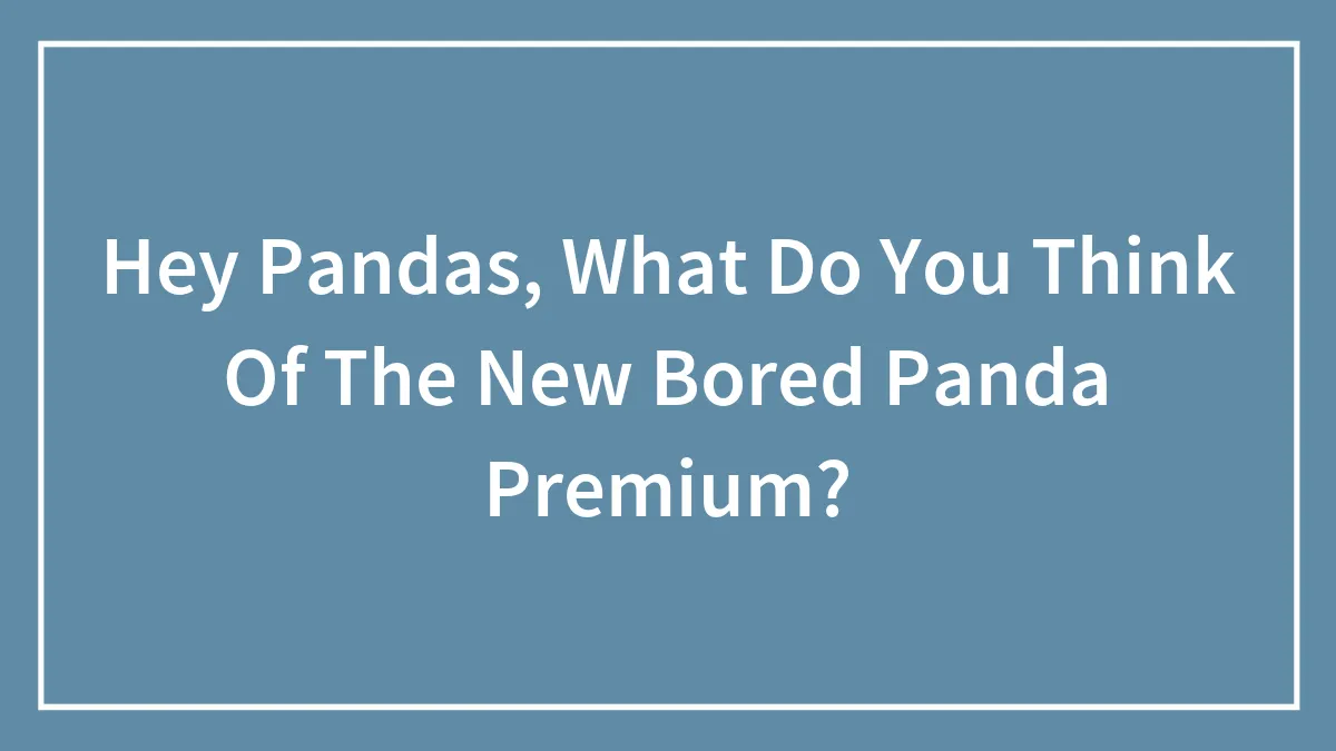 Hey Pandas, What Do You Think Of The New Bored Panda Premium? (Closed)