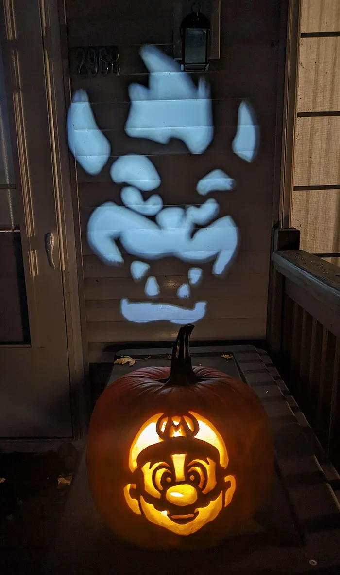 Mario With Bowser Projection
