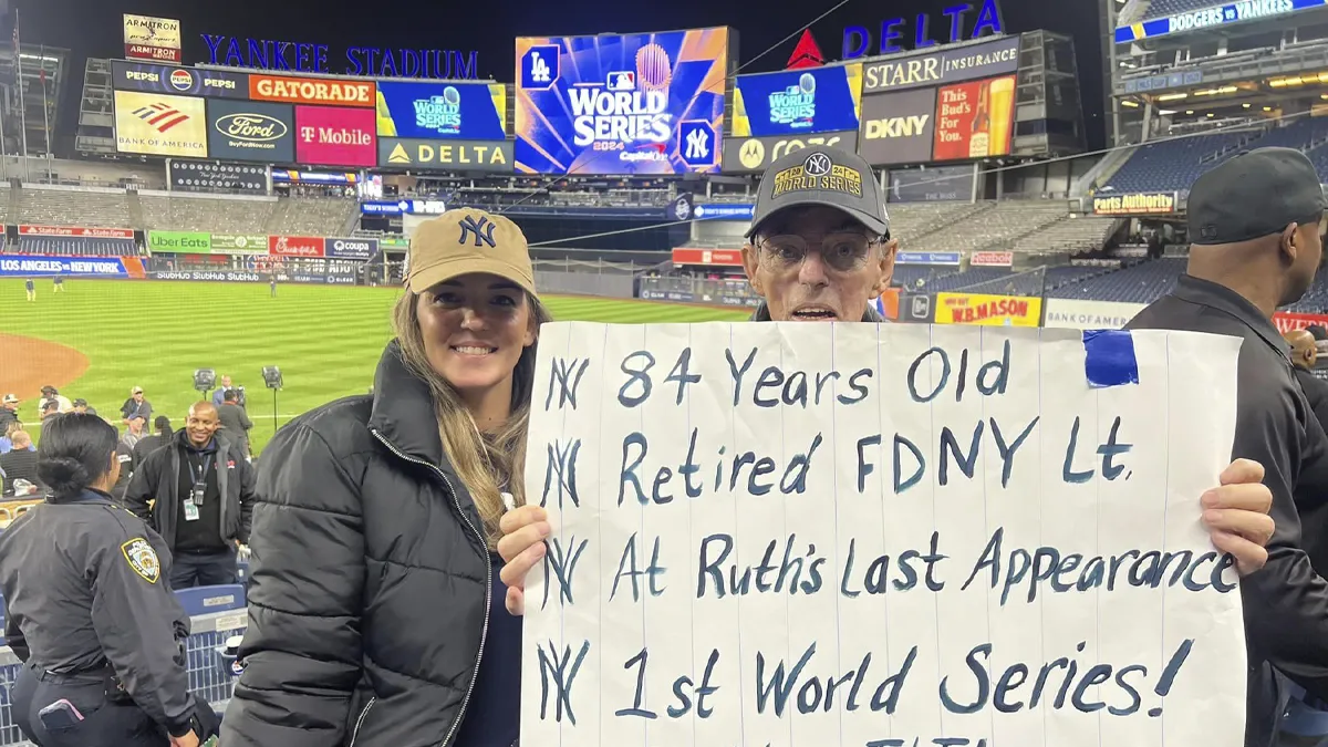 Woman Knows Dad Always Dreamed Of Seeing Yankees Play In The World Series, Gets Him Surprise Tickets