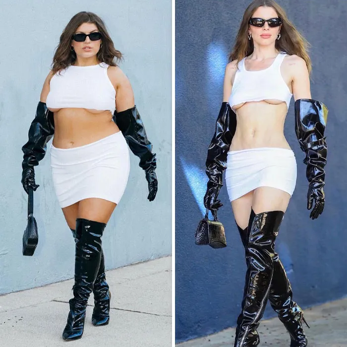 Gabriella Athena Halikas's Recreation Of Julia Fox’s Look