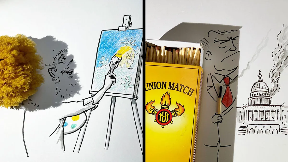 80 Humorous Shadow-Illustrations By Vincent Bal