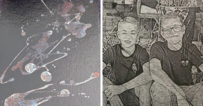 I Made Laser Art On A Canvas (6 Pics)