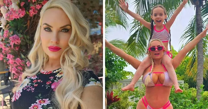 "Hella Weird": Coco Austin And Daughter Chanel Rock “Traditional Twinning Swimsuits” On Vacation