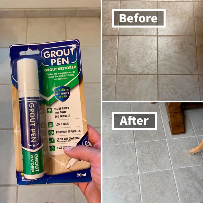 Give Your Tile A Fresh New Look With This Brilliant <a Style="Display:inline;" Href="Https://Www.amazon.com/Dp/B006lmfjs4?pf_rd_p=8731cf14-A5af-469f-9ca4-1f4799dd0e7c&pf_rd_r=d2qz44b63knxeznr0feb&sp_csd=d2lkz2v0tmftzt1zcf9kzxrhawxfdghlbwf0awm&pd_rd_w=31otd&content-ID=amzn1.sym.8731cf14-A5af-469f-9ca4-1f4799dd0e7c&pd_rd_wg=asffu&pd_rd_r=2ba1e9ee-3dd0-479f-B1f3-1bf28749835a&pd_rd_i=b006lmfjs4&th=1&linkcode=ll1&tag=bpwasp-20&linkid=a84451f2b2dad4feb396b79fd17a55d4&language=en_us&ref_=as_li_ss_tl" Target="_blank"><span Style="Font: Inherit; Color: #d74b1f;"> White Grout Pen </Span>. Easy To Use And Mess-Free, It's The Perfect Solution For A Brighter, More Beautiful Space