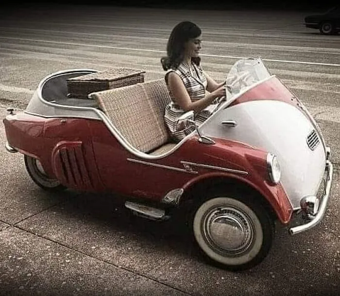 Bmw Isetta Bubble Car Custom Conversion, 1950s. And, Of Course, A Picnic Basket