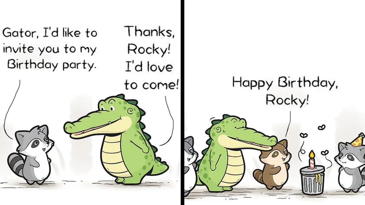 30 Uplifting Comics About Buddy Gator, The Caring Alligator, By Chow Hon Lam (New Pics)