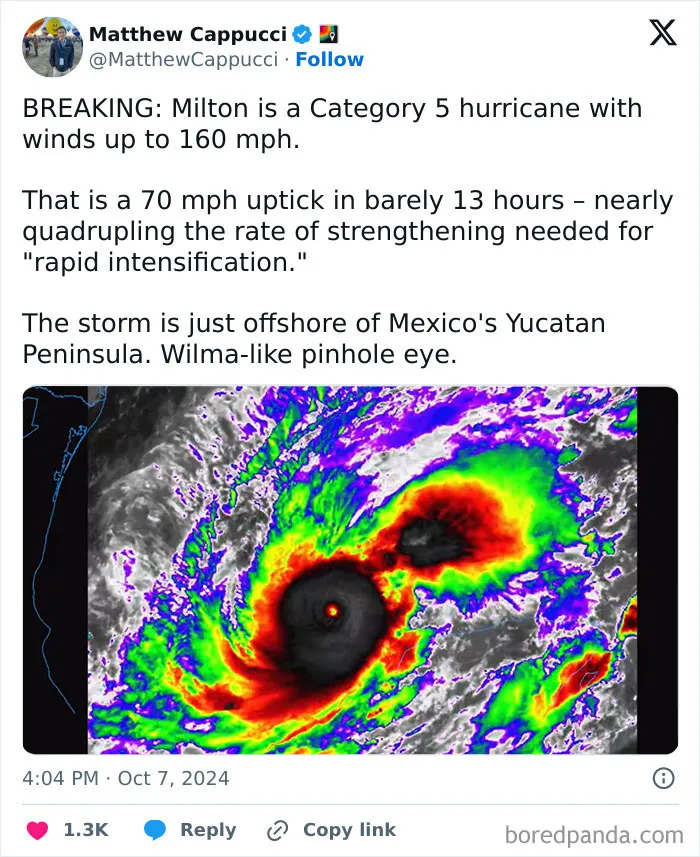 “Hurricane Milton Will Go Down In History”: 23 Posts Showing How Frightening This Hurricane Is