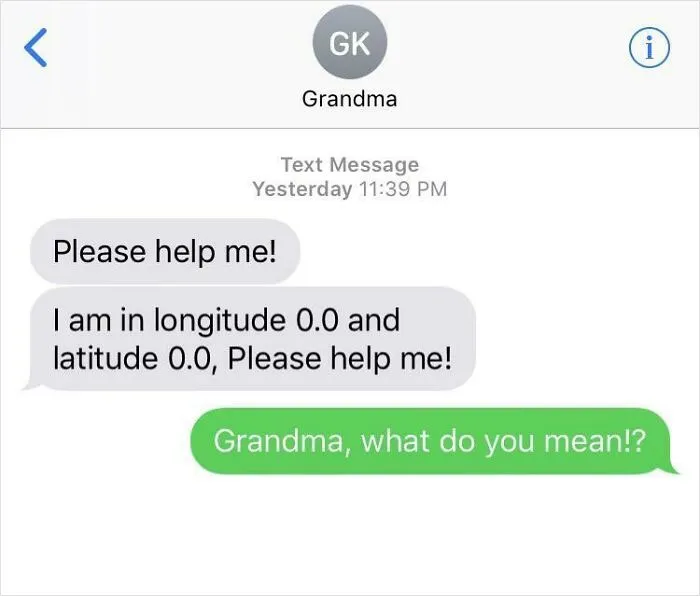Grandma Said She Was In The Middle Of The Atlantic Late Last Night With No Extra Explanation