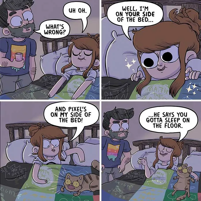 Love And Cats: 36 Hilariously Relatable Comics Inspired By This Artist's Real Life (New Pics)