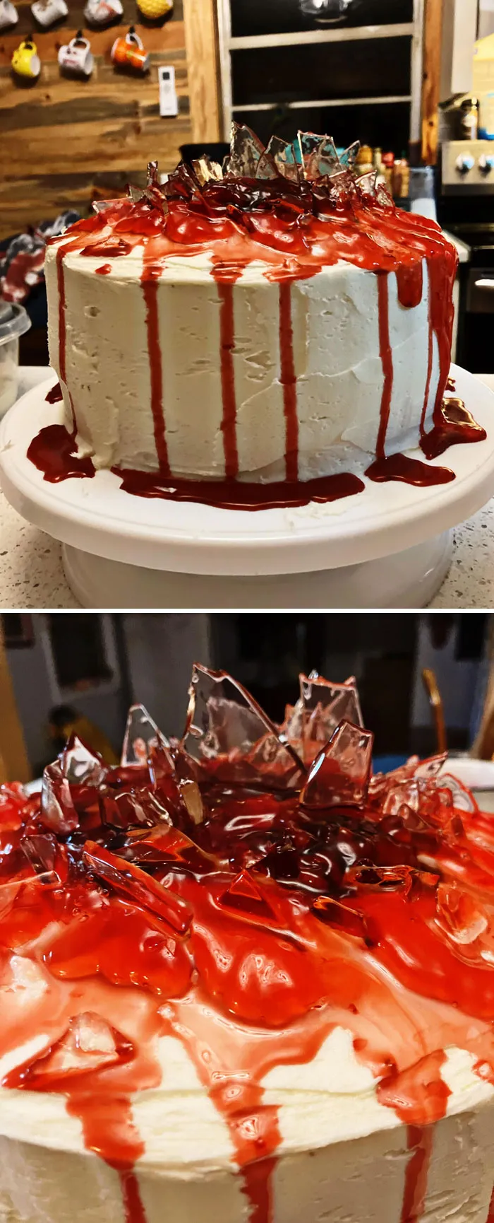 My First Halloween Treat This Year - A Shattered Glass Cake