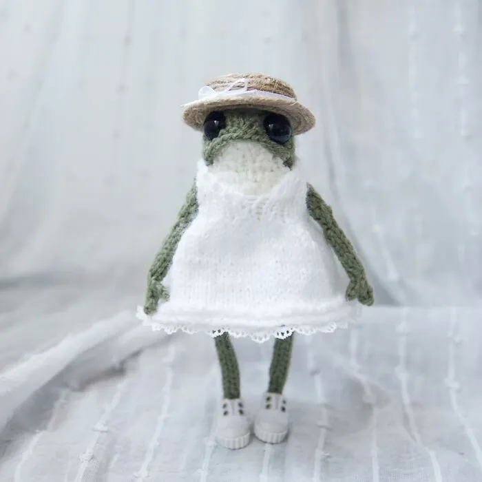 Artist Creates 47 Miniature Frogs With Tiny Outfits That Are Too Adorable To Handle