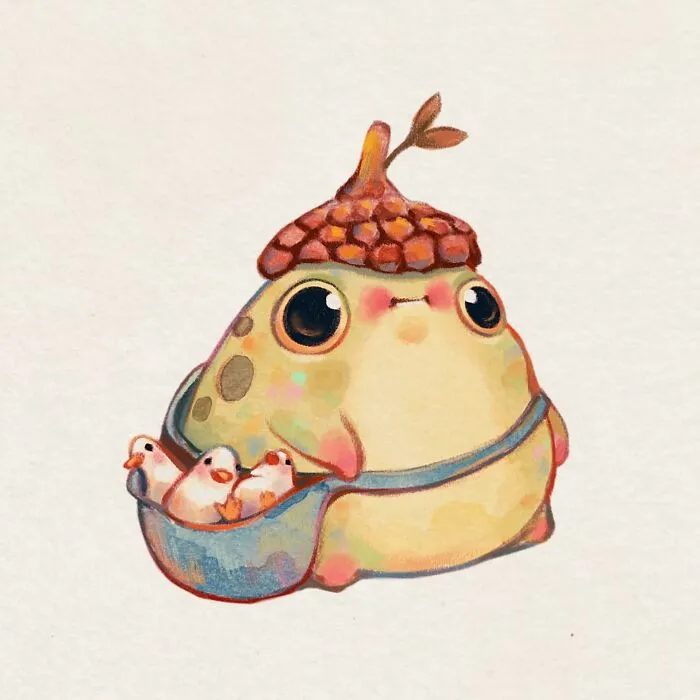 30 Wholesome Frog Illustrations By Lucracia Ray