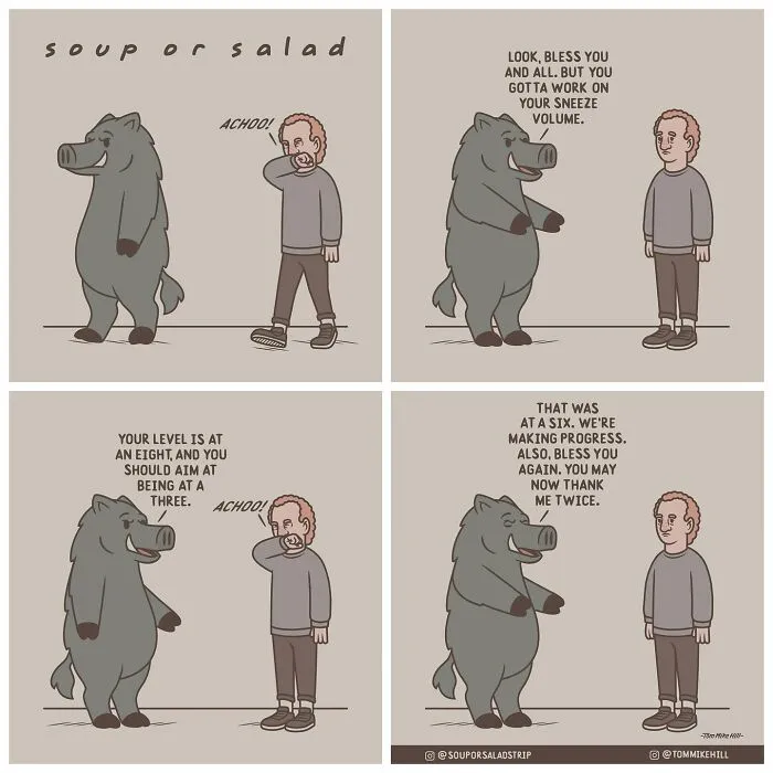 "Soup Or Salad": 30 Quirky And Relatable Comics By Tom Mike Hill