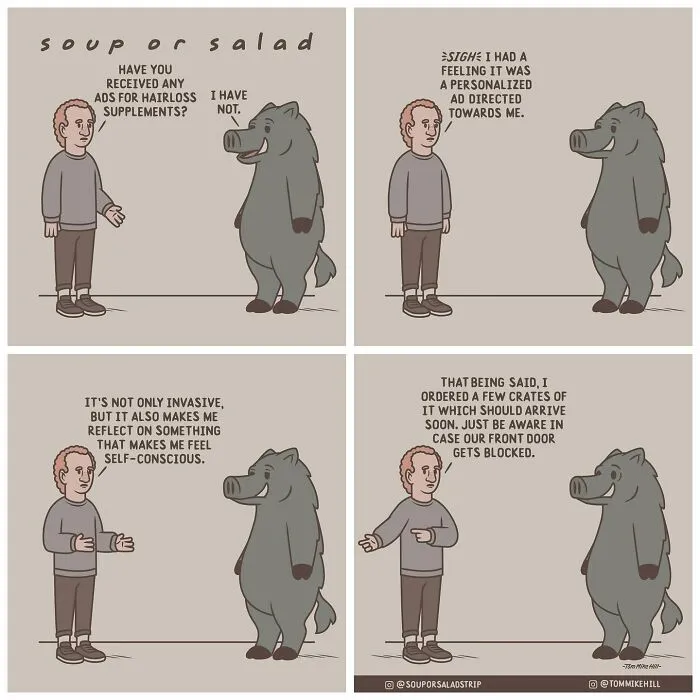 "Soup Or Salad": 30 Quirky And Relatable Comics By Tom Mike Hill