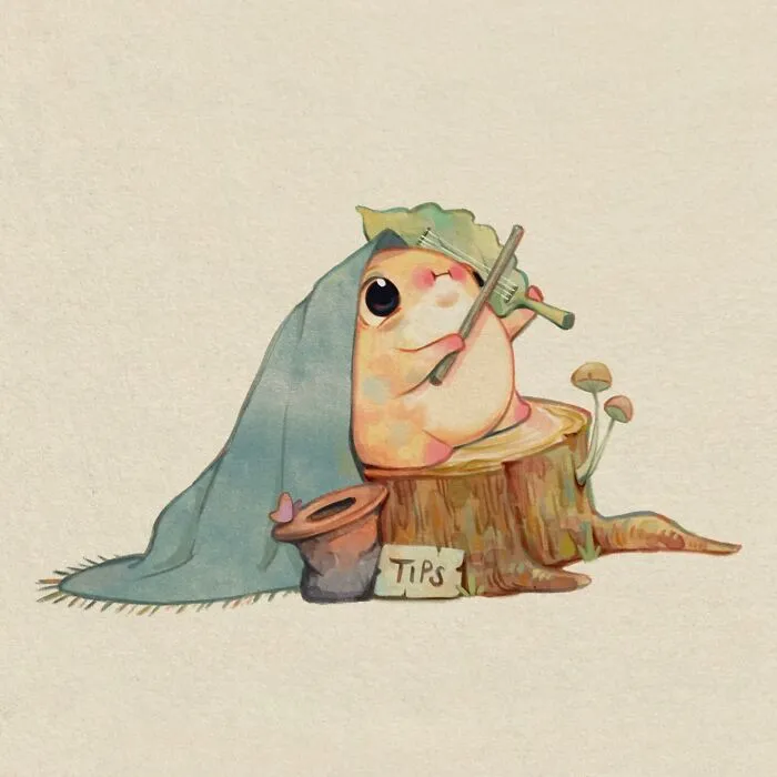 30 Wholesome Frog Illustrations By Lucracia Ray