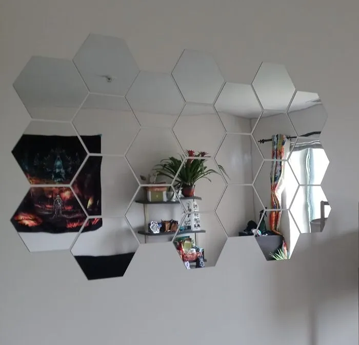 Add A Touch Of Whimsy And Visual Interest To Your Rental Walls With <a Style="Display:inline;" Href="Https://Www.amazon.com/H2mtool-Hexagon-Stickers-Removable-Acrylic/Dp/B075m5gl7d?ie=utf8&th=1&linkcode=ll1&tag=bpgecko-20&linkid=6c8a0da140f430926308d512259e92da&language=en_us&ref_=as_li_ss_tl" Target="_blank"><span Style="Font: Inherit; Color: #d74b1f;"> Hexagon Mirror Decals</Span>, A Removable And Reusable Solution That Creates A Stylish Focal Point Without The Commitment Of Permanence