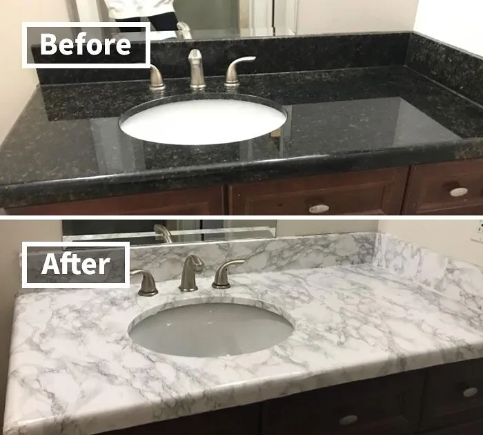 Achieve The High-End Look Of Marble Countertops Without The Permanent Renovation With <a Style="Display:inline;" Href="Https://Www.amazon.com/Dc-Fix-346-0306-Decorative-Self-Adhesive/Dp/B00504qxm0?ie=utf8&th=1&linkcode=ll1&tag=bpgecko-20&linkid=152c5b49572dd3a870f4c861789ad790&language=en_us&ref_=as_li_ss_tl" Target="_blank"><span Style="Font: Inherit; Color: #d74b1f;"> Marble Counter Stickers</Span>