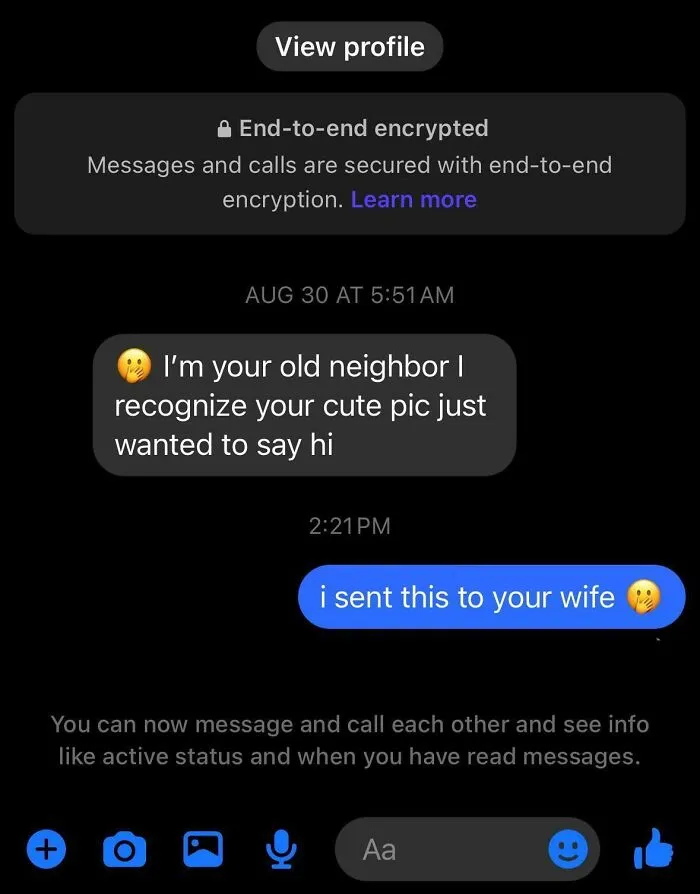 If You Have A Spouse And Still Message Other People Telling Them They're Cute, I'll Rat You Out Every Time 