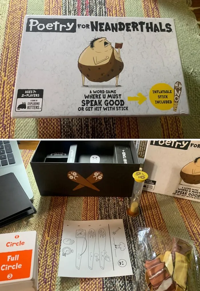 Get Your Cave On With <a Style="Display:inline;" Href="Https://Www.amazon.com/Poetry-Neanderthals-Exploding-Kittens-Adults/Dp/B089dtqdlr?ie=utf8&th=1&linkcode=ll1&tag=bpferret-20&linkid=936d542493573fabf0376684c44f153b&language=en_us&ref_=as_li_ss_tl" Target="_blank"><span Style="Font: Inherit; Color: #d74b1f;"> Poetry For Neanderthals</Span>, A Ridiculously Fun Word-Guessing Game That's So Easy, Even A Caveman Can Play