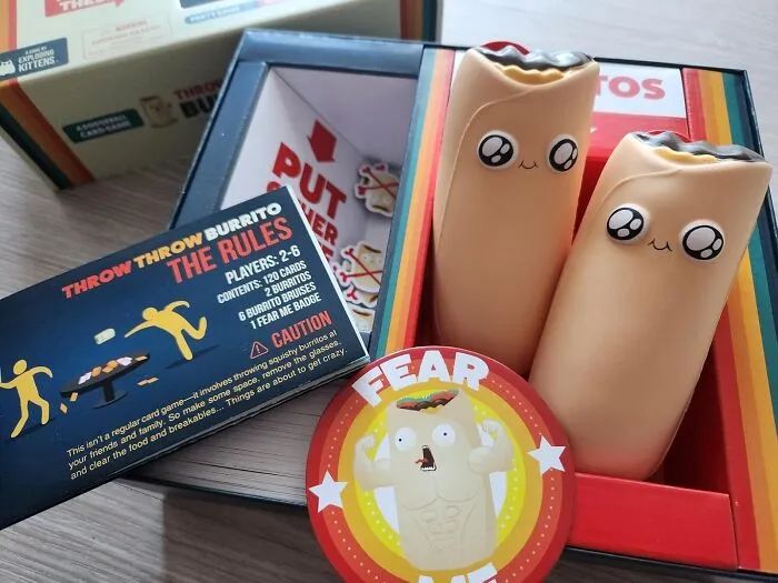 Get Ready For A Fiesta Of Flying Food With <a Style="Display:inline;" Href="Https://Www.amazon.com/Throw-Burrito-Dodgeball-Exploding-Kittens/Dp/B07ts96j7q?ie=utf8&th=1&linkcode=ll1&tag=bpferret-20&linkid=30a2fd67a0532f101b8a1e2882fe0253&language=en_us&ref_=as_li_ss_tl" Target="_blank"><span Style="Font: Inherit; Color: #d74b1f;"> Throw Throw Burrito</Span>, A Ridiculously Fun Party Game Where You Throw, Dodge, And Catch Burritos (Yes, Really!) To Win