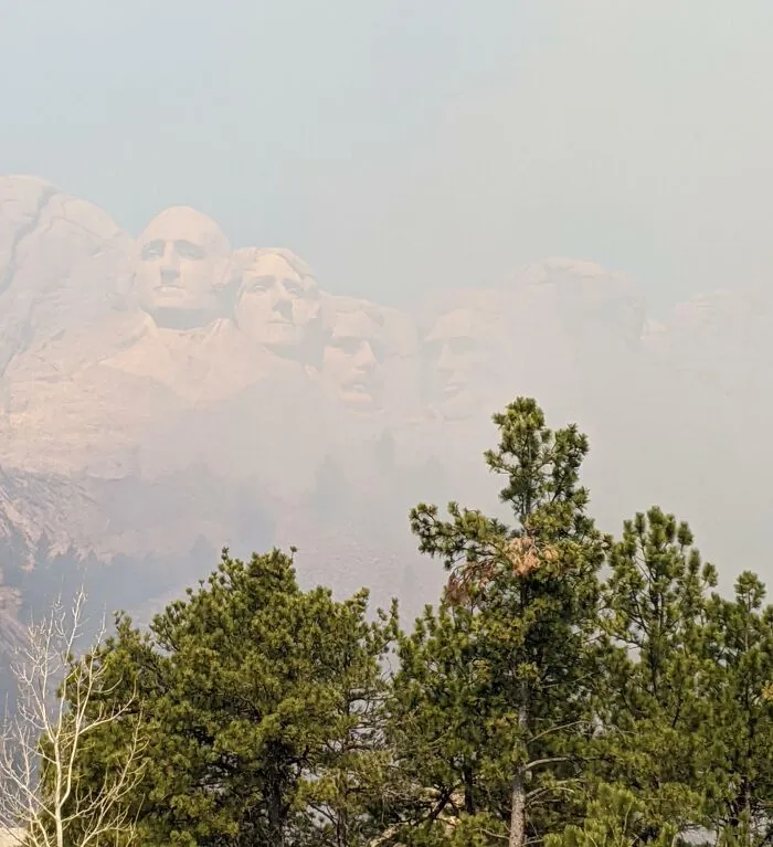 We Visited Mount Rushmore During A Controlled Burn