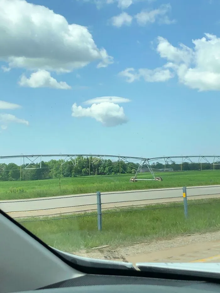 I Saw A Lenticular Cloud Over A Cumulus Cloud That Made It Look Like A Helicopter