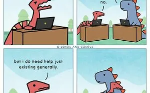 30 New “Dinosaur Couch” Comics Exploring Complex Emotions And Mental Health