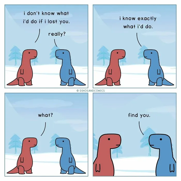 30 New “Dinosaur Couch” Comics Exploring Complex Emotions And Mental Health