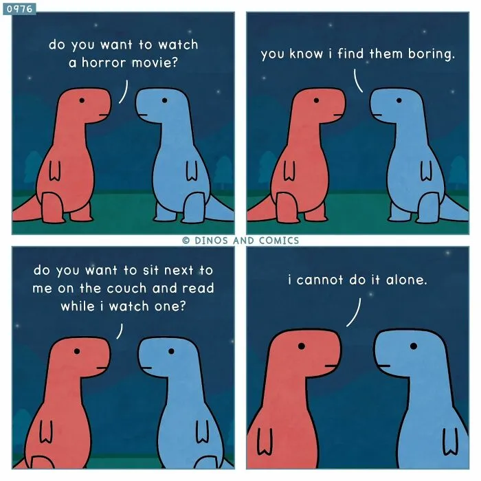 30 New “Dinosaur Couch” Comics Exploring Complex Emotions And Mental Health
