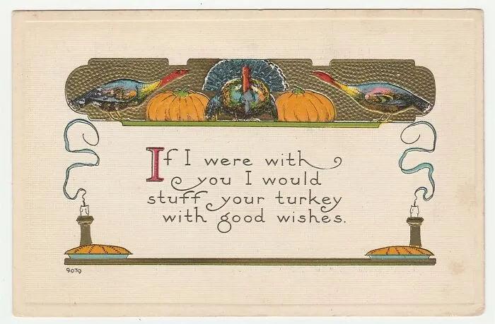 34 Pretty, Amusing And Simply Weird Thanksgiving Postcards From The Past