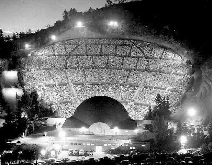 Nighttime View From Behind The Hollywood Bowl’s Shell