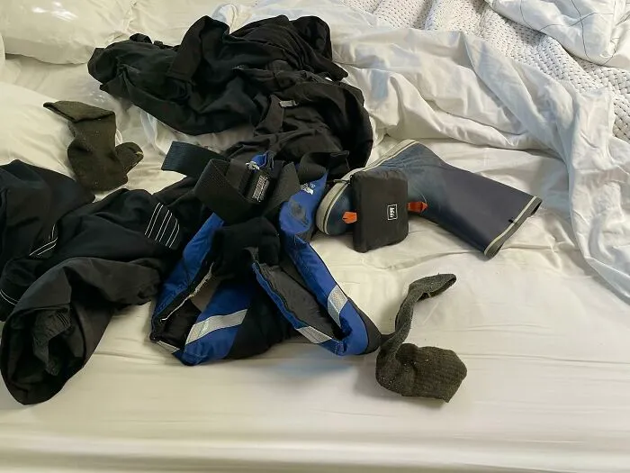 Husband Leaves His Dirty Clothes And Boots On Just Changed Sheets